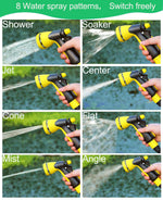 Load image into Gallery viewer, Garden Hose with Reel 50ft Expandable Water Hose with 8 Pattern Nozzle, Fits 1/2" &amp; 3/4" Threaded Faucets,Lightweight &amp; Flexible for Garden,Car Wash,Pet Bath,Patio Cleaning,Durable Anti-Leak Design